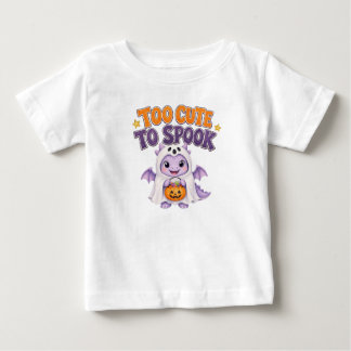 Camiseta De Bebé Bebé Dragón Fantasma Morado Adorable de Halloween
