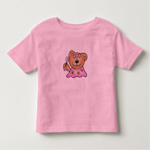 Camiseta De Bebé Bebé dulce chica Teddy Oso en rosa