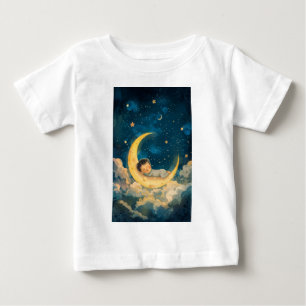 Camiseta De Bebé Bebé durmiendo en la luna