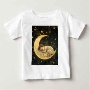 Camiseta De Bebé Bebé durmiendo en la luna