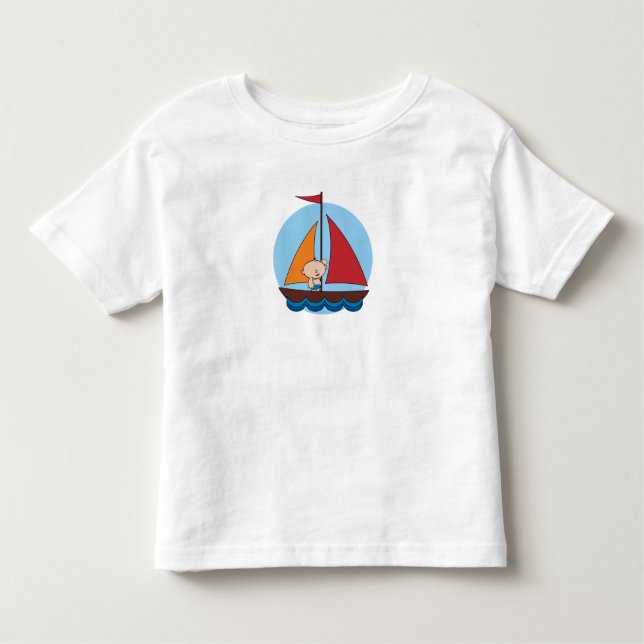 Camiseta De Bebé Bebé en barco de vela Tee gráfico (Anverso)