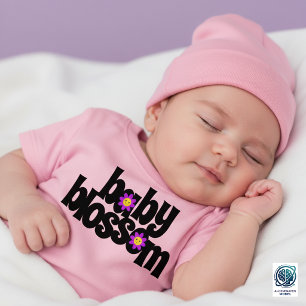 Camiseta De Bebé Bebé Encantador Flores Sonrientes Margaritas Purpu