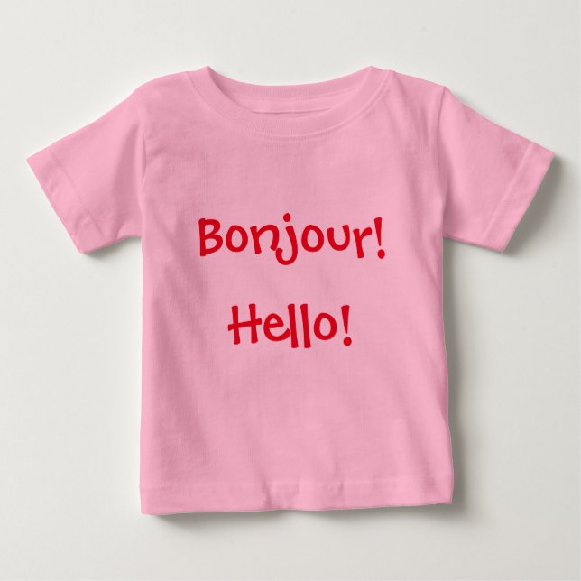 Camiseta De Bebé Bebé francés e inglés: 