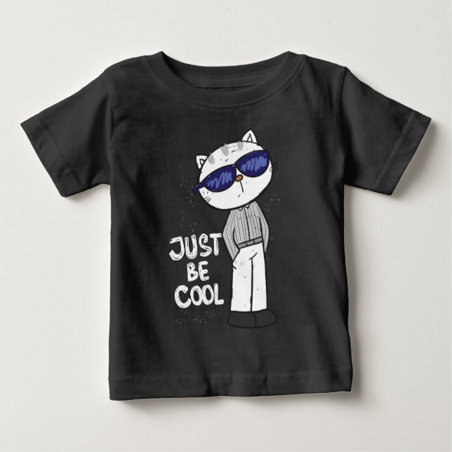 Camiseta De Bebé Bebé gato genial  (Anverso)