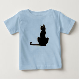 Camiseta De Bebé Bebé gato negro/camiseta pequeña