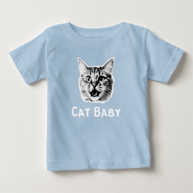 Camiseta De Bebé Bebé Gato Retro (Anverso)