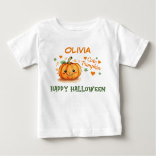 Camiseta De Bebé Bebé Halloween Calabaza Adorable 