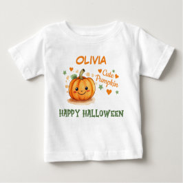 Camiseta De Bebé Bebé Halloween Lindo Calabacín 