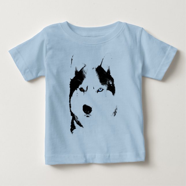 Camiseta De Bebé Bebé Husky Bodysuit Perro Ladrones Bebés (Anverso)