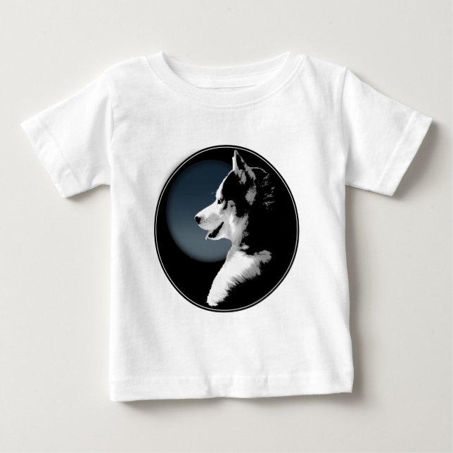 Camiseta De Bebé Bebé Husky Tootoo Bodysuit Husky Puppy Bebé Vestid (Anverso)