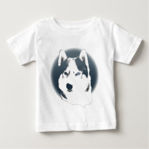Camiseta De Bebé Bebé Husky Vestido Siberian Husky Puppy Bebé Vesti