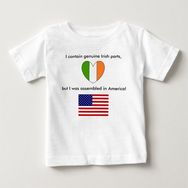 Camiseta De Bebé Bebé irlandés americano (Anverso)