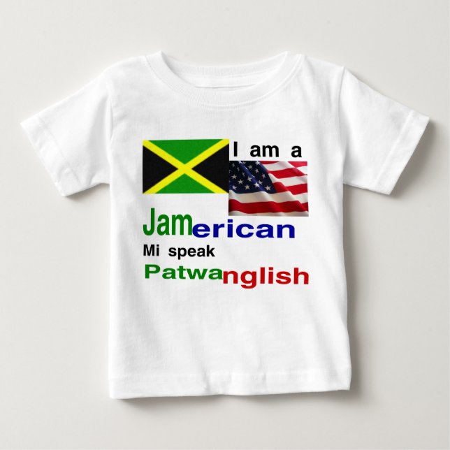 Camiseta De Bebé bebé jamaicano-americano (Anverso)
