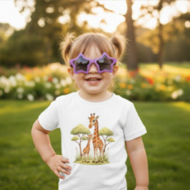 Camiseta De Bebé Bebé Jirafa Lindo Safari Animal Infantil Africano