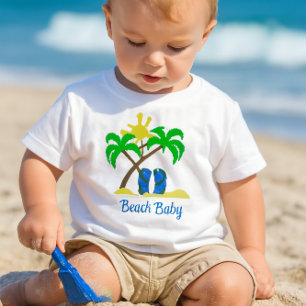 Camiseta De Bebé Bebé lindo de la playa 