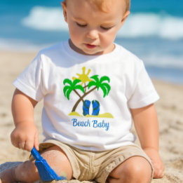 Camiseta De Bebé Bebé lindo de playa 