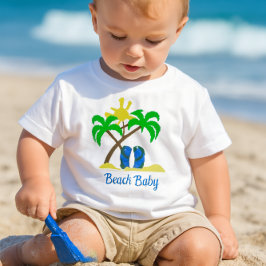 Camiseta De Bebé Bebé lindo de playa 