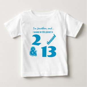Camiseta De Bebé Bebé lindo del cumpleaños llevado en 2013 o
