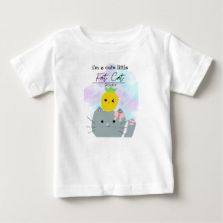 Camiseta De Bebé bebé lindo gato gordo