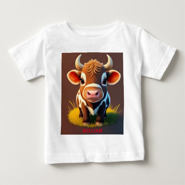 Camiseta De Bebé Bebé lindo Longhorn (Anverso)