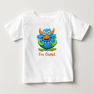 Camiseta De Bebé Bebé lindo manchado dulce Halloween del monstruo
