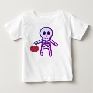 Camiseta De Bebé Bebé lindo Skeleton Halloween Bebé Camiseta