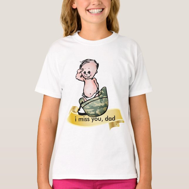 Camiseta De Bebé Bebé militar (Anverso)