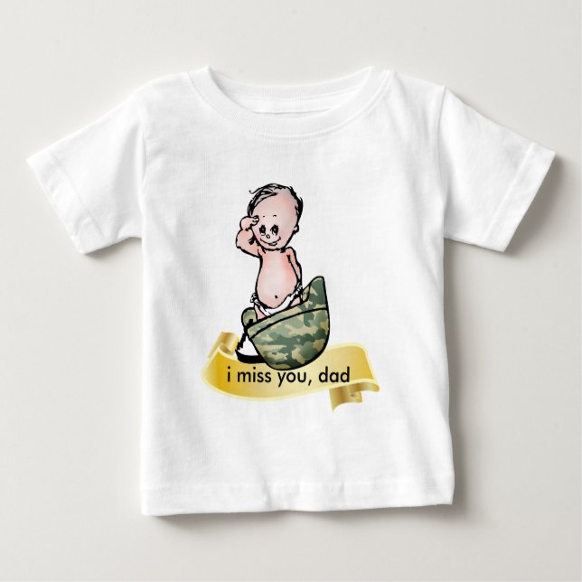 Camiseta De Bebé Bebé militar (Anverso)