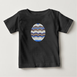 Camiseta De Bebé Bebé mosaico azul Raglan T-Shirt