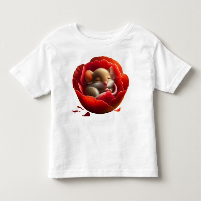 Camiseta De Bebé Bebé muy adorable mientras duerme el ratón (Anverso)