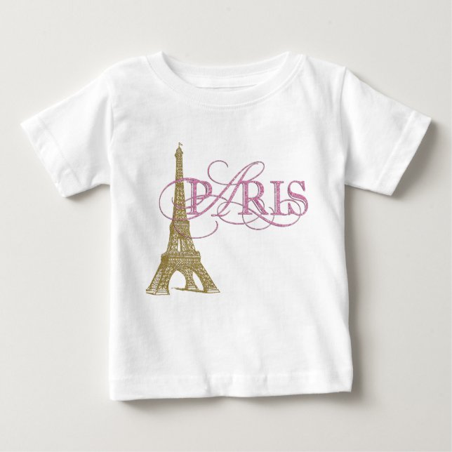 Camiseta De Bebé Bebé niña de París (Anverso)