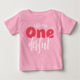 Camiseta De Bebé Bebé niña de un año de baya rosa