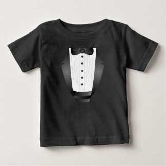Camiseta De Bebé bebé niño primer cumpleaños Bow Tie Black Tuxedo