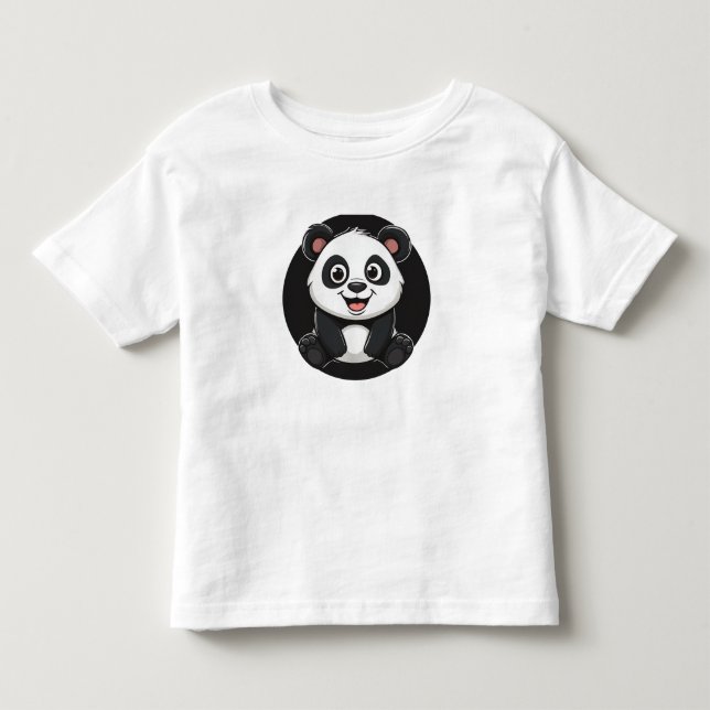 Camiseta De Bebé Bebé Panda de Dibujos Animados Adorable (Anverso)