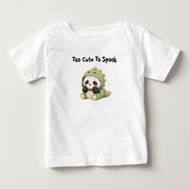 Camiseta De Bebé Bebé Panda Dinosaurio (Anverso)