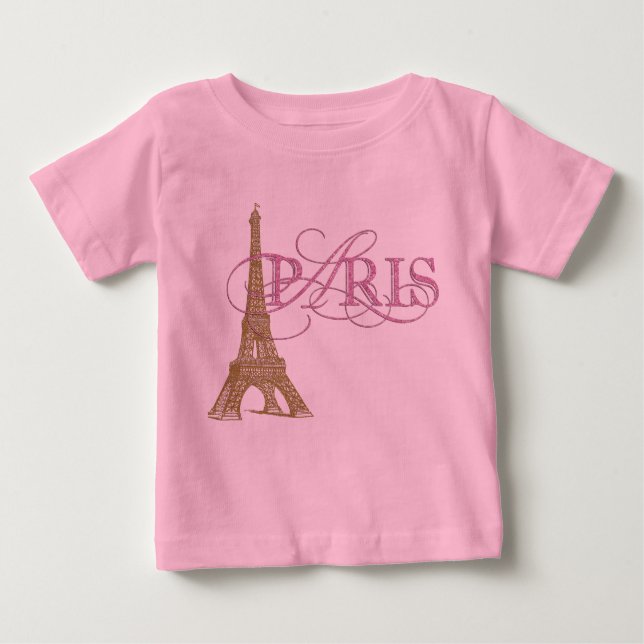 Camiseta De Bebé Bebé París Niña (Anverso)