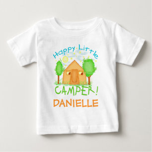 Camiseta De Bebé Bebé personalizado/camiseta que acampa del verano