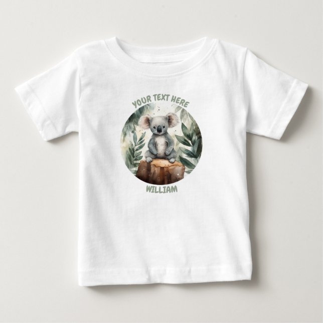 Camiseta De Bebé Bebé personalizado Koala Tee (Anverso)