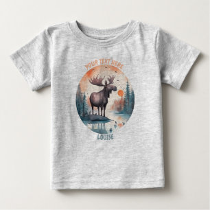 Camiseta De Bebé Bebé personalizado Moose Tee