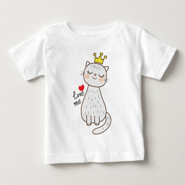 Camiseta De Bebé Bebé princesa gato (Anverso)