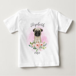 Camiseta De Bebé Bebé Pug Nacimiento Camiseta