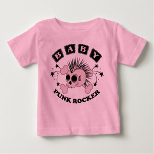 Camiseta De Bebé Bebé Punk Skull