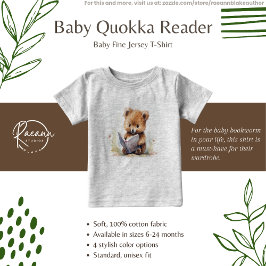 Camiseta De Bebé Bebé Quokka Lector Camiseta Bebé