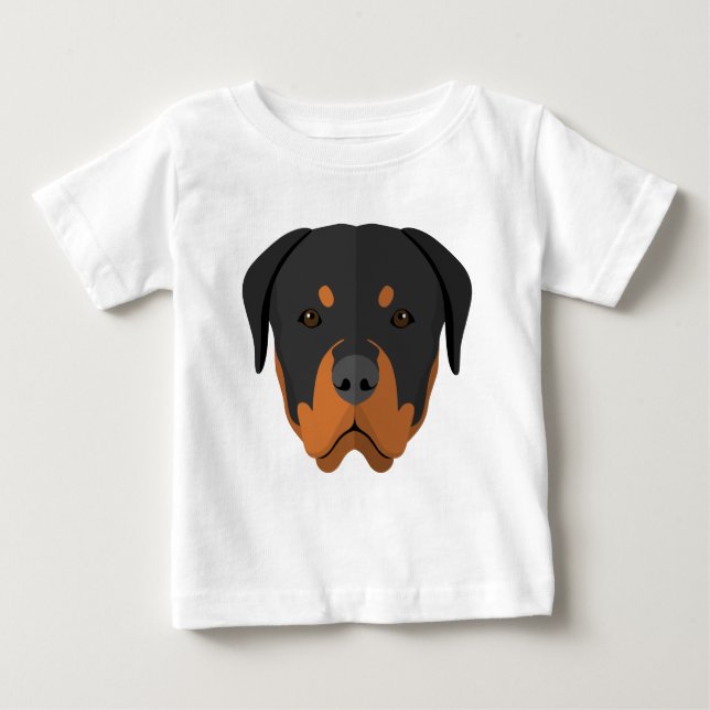 Camiseta De Bebé Bebé Rottweiler (Anverso)
