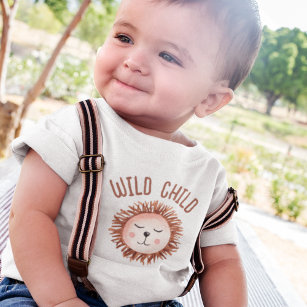 Camiseta De Bebé Bebé salvaje de león muy lindo