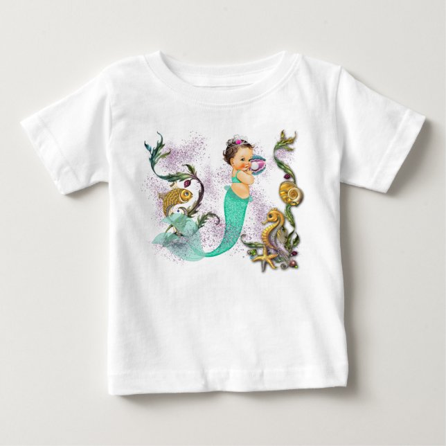 Camiseta De Bebé Bebé Sirena (Anverso)