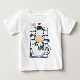 Camiseta De Bebé bebé taza cebra