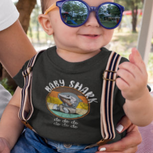 Camiseta De Bebé Bebé Tiburón Cute Retro Vintage lo hace