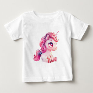 Camiseta De Bebé Bebé Unicornio Rosa – Diseño Mágico de Unicornio