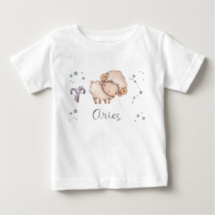 Camiseta De Bebé Bebé Zodiaco Aries BodySuit y Camiseta